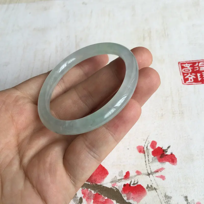 冰种A货翡翠手镯 老坑老料 起冰起胶 贵妃手镯54   54