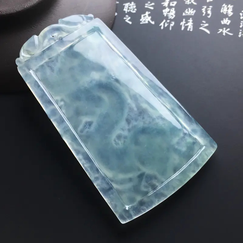 【【冰种晴底龙牌】种好水润 底色清爽 佩戴精美 尺寸74-40-7毫米】图7