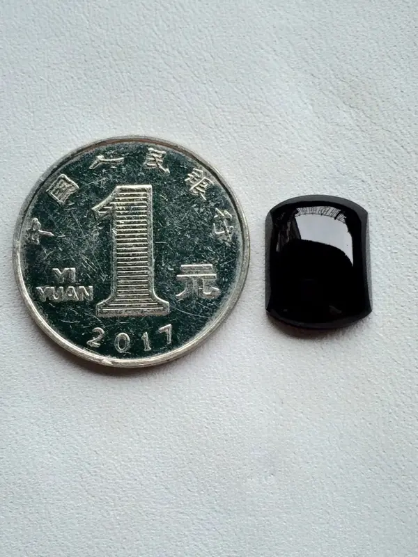 【墨翠【精品-马鞍】完美无裂纹,细腻干净,黑度极黑,性价比高,雕工精湛,打灯透绿】图2