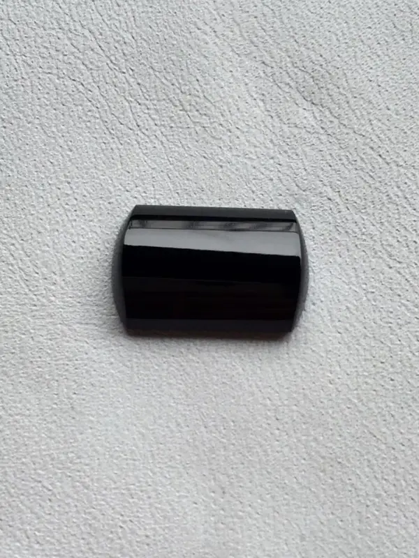 【墨翠【精品-马鞍】完美无裂纹,细腻干净,黑度极黑,性价比高,雕工精湛,打灯透绿】图5
