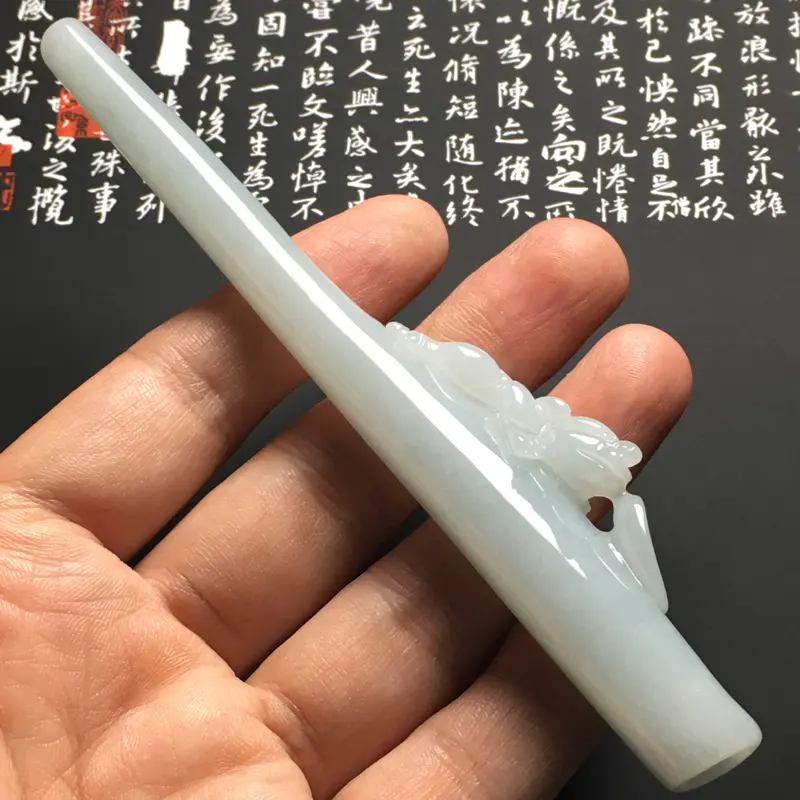 【糯种招财貔貅烟嘴 尺寸134-13.8-24.3毫米 质地细腻 雕工精湛】图7