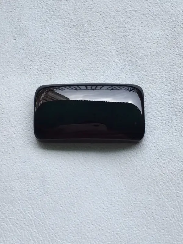 【墨翠【精品-马鞍】完美无裂纹,细腻干净,黑度极黑,性价比高,雕工精湛,打灯透绿】图5