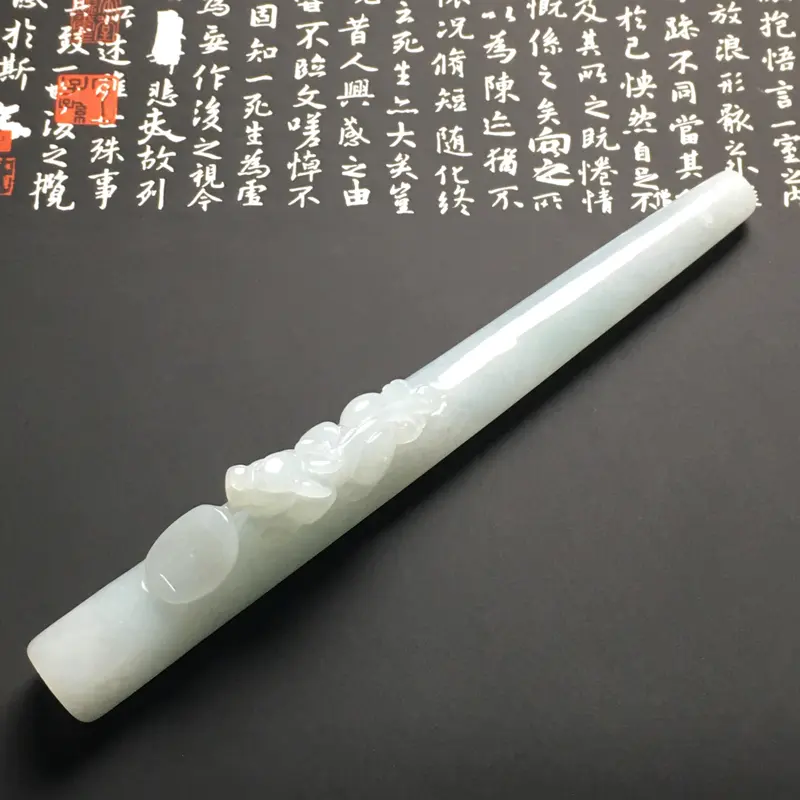 【糯种招财貔貅烟嘴 尺寸134-13.8-24.3毫米 质地细腻 雕工精湛】图2