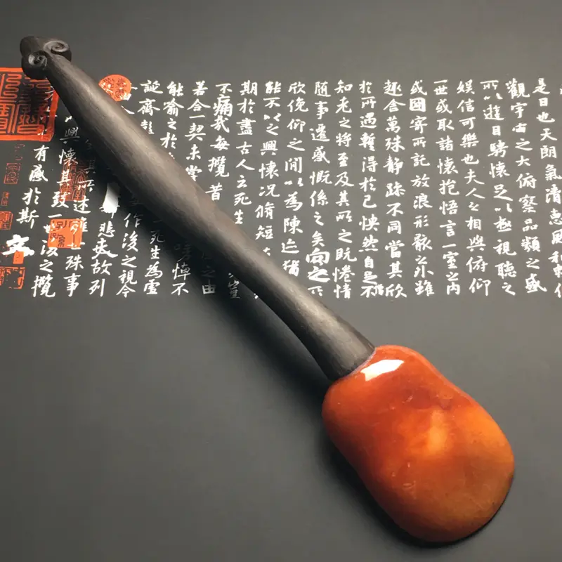 【红翡茶匙摆件 裸石尺寸54-38.7-13毫米 总长度207毫米 色彩艳丽 款式新颖】图3