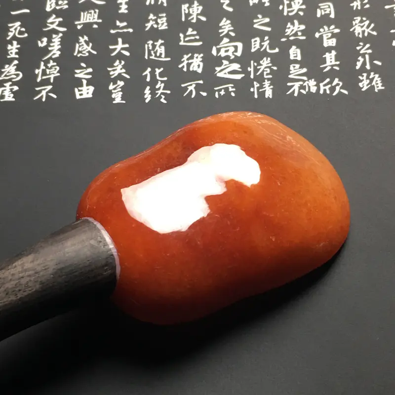 【红翡茶匙摆件 裸石尺寸54-38.7-13毫米 总长度207毫米 色彩艳丽 款式新颖】图8
