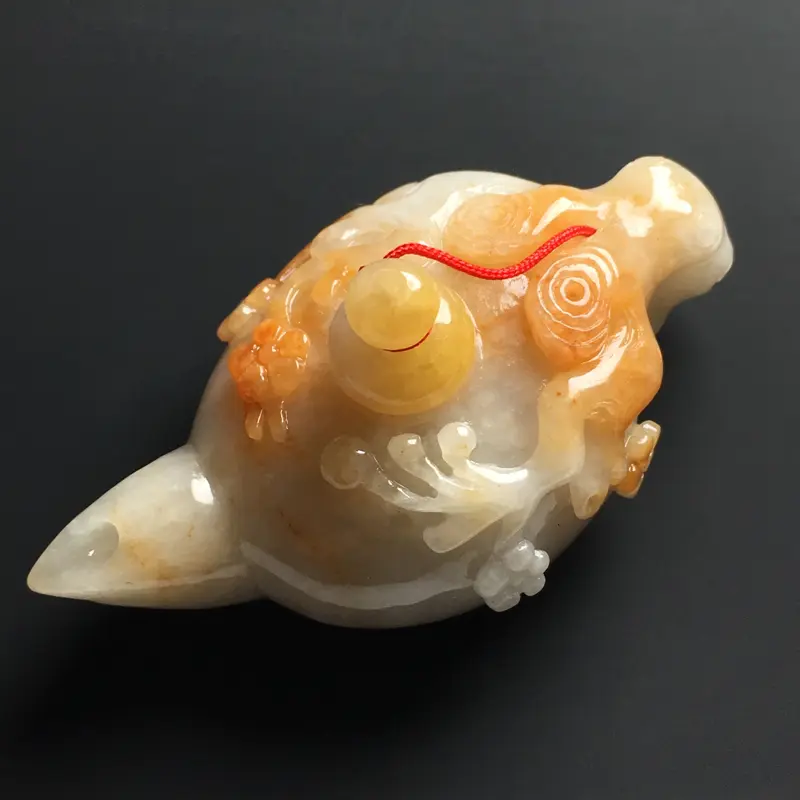 【❤️【糯种黄翡茶壶摆件】尺寸70-30-24毫米 玉质水润 雕工精致】图2