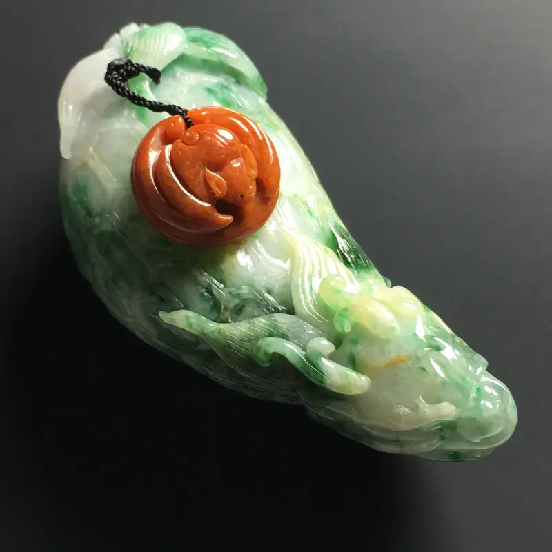 【❤️【糯种双彩龙龟茶壶】尺寸76-32-23毫米 色彩鲜明 雕工精致】图2