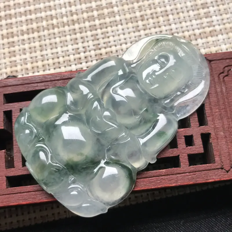 【冰飘花观音 种老水足 水润冰透 佩戴大气 时尚】图5