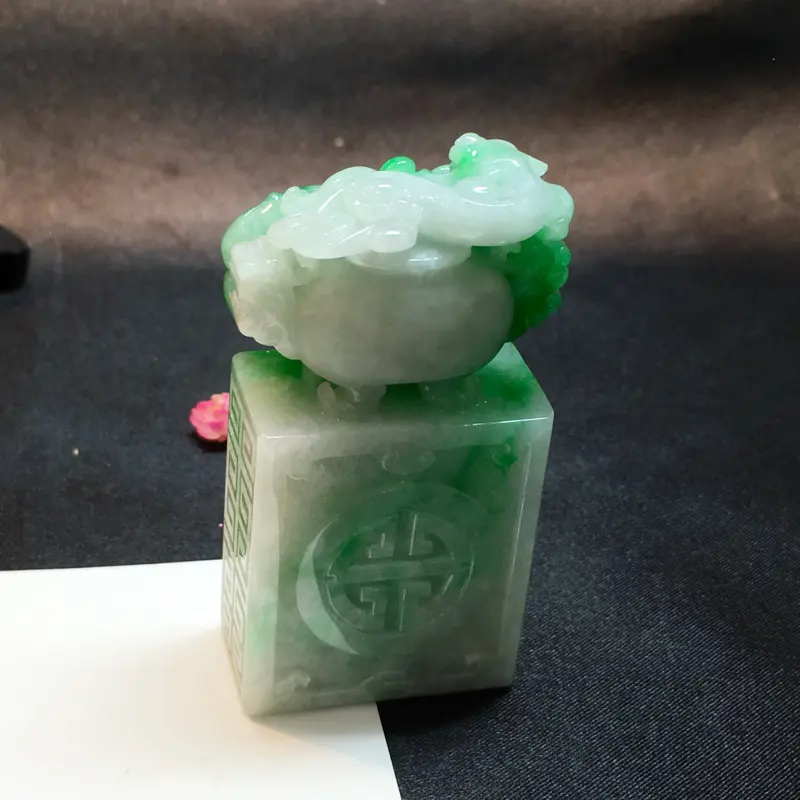 【如意印章,如意吉祥,一言九鼎,底庄细腻,有微纹可忽略,性价比高,推荐,尺寸58.5*29.5*16.6mm,重量74.08g】图2