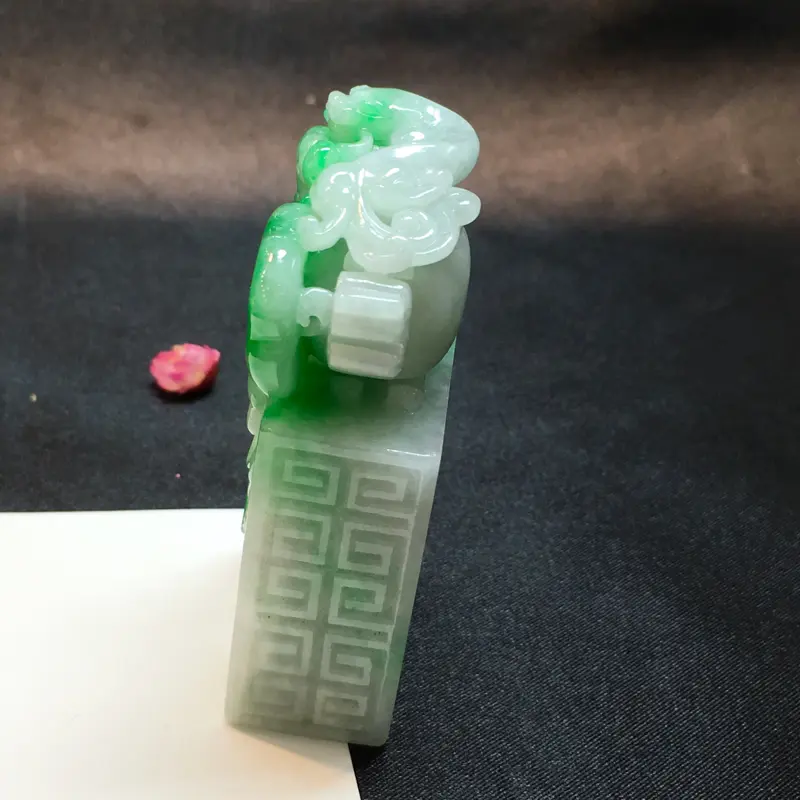 【如意印章,如意吉祥,一言九鼎,底庄细腻,有微纹可忽略,性价比高,推荐,尺寸58.5*29.5*16.6mm,重量74.08g】图1