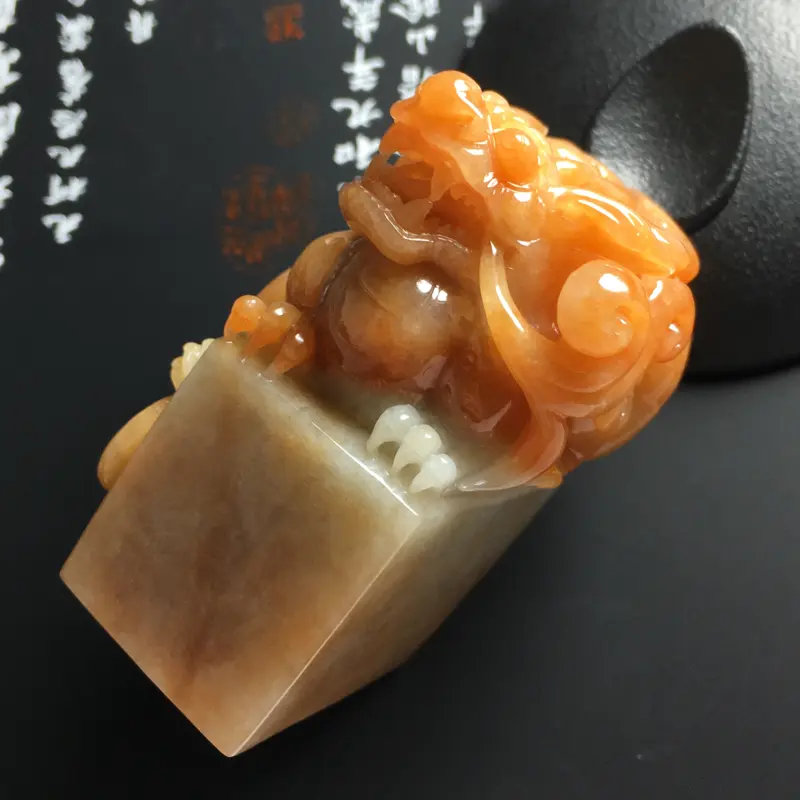 【❤️【糯种黄翡貔貅印章】尺寸56-41-26毫米 玉质水润 雕工精湛 霸气】图4
