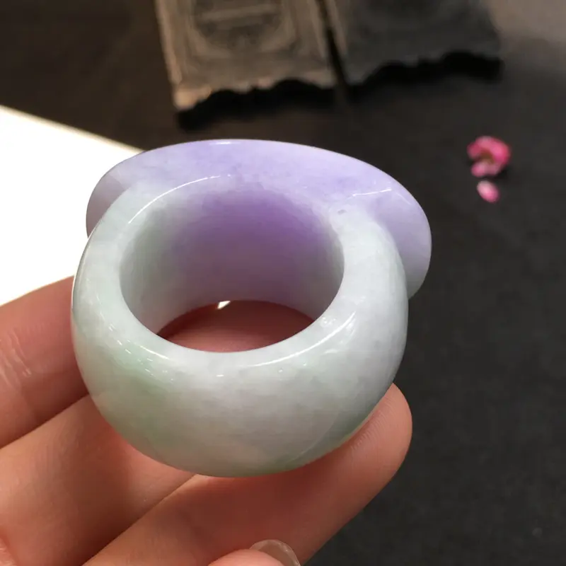【紫罗兰板指,完美,底庄细腻,性价比高,推荐,尺寸20*34.3*18*9.3mm,重量29.53g,圈口22#】图6