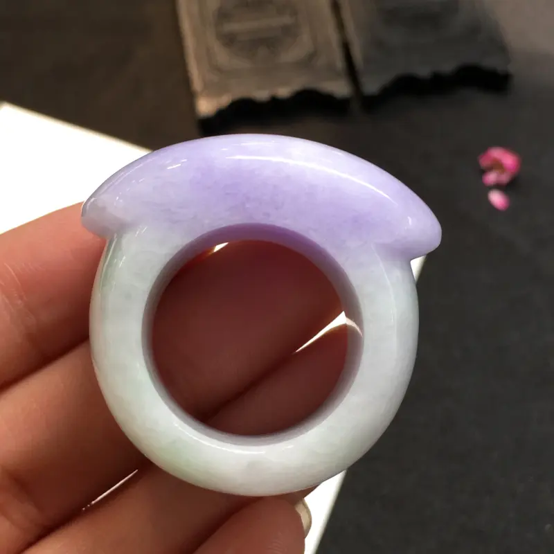 【紫罗兰板指,完美,底庄细腻,性价比高,推荐,尺寸20*34.3*18*9.3mm,重量29.53g,圈口22#】图5