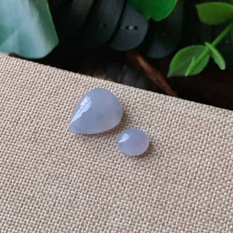 【天然翡翠A货-紫罗兰水滴镶嵌件_种好,玉质细腻,水头饱满,形体漂亮,水润精致,镶嵌效果佳,尺寸12*9.3*4mm】图4
