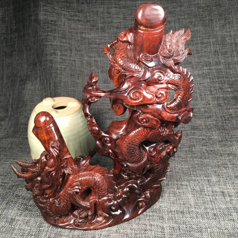 【海南黄花梨紫油梨。巜平步青云》全立体精雕 工艺精湛 重469克长16·5cm高21·5cm厚5·3cm!】图4