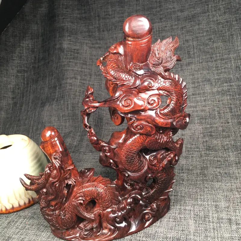 【海南黄花梨紫油梨。巜平步青云》全立体精雕 工艺精湛 重469克长16·5cm高21·5cm厚5·3cm!】图2