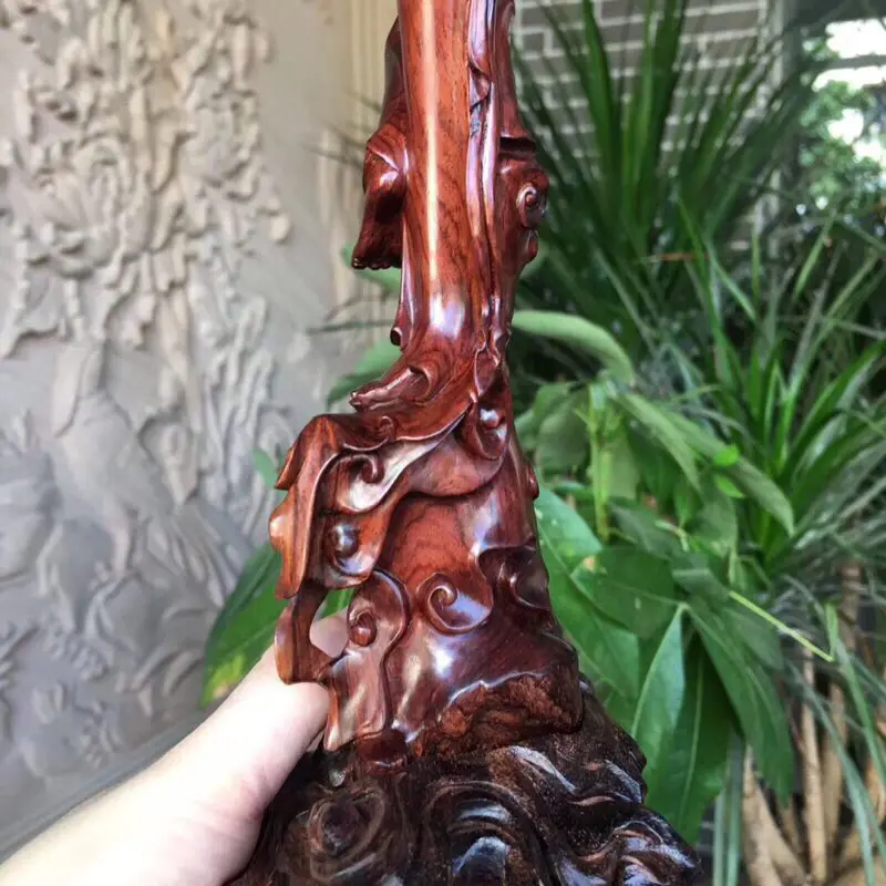 【海南黄花梨油梨 巜飞天仕女》全立体精雕 材质工艺精湛!整体造型十分独特 高330mm 宽60mm 重185克 !】图6