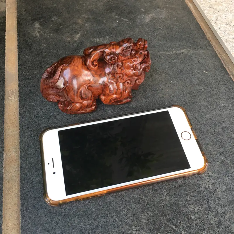 【海南黄花梨油梨 貔貅摆件 花纹绚丽 水波纹 底色干净 纯手工制作而成 雕工精细 整体雕工十分生动逼真 收藏送礼佳品 长123mm 宽59mm 高77 重237.4克###】图10