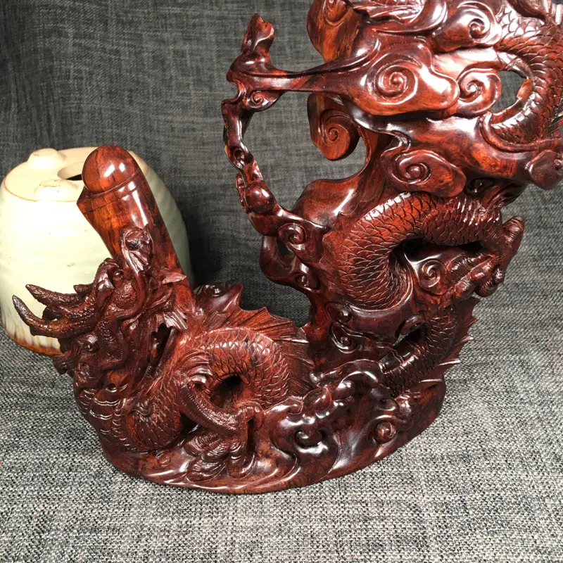 【海南黄花梨紫油梨。巜平步青云》全立体精雕 工艺精湛 重469克长16·5cm高21·5cm厚5·3cm!】图6