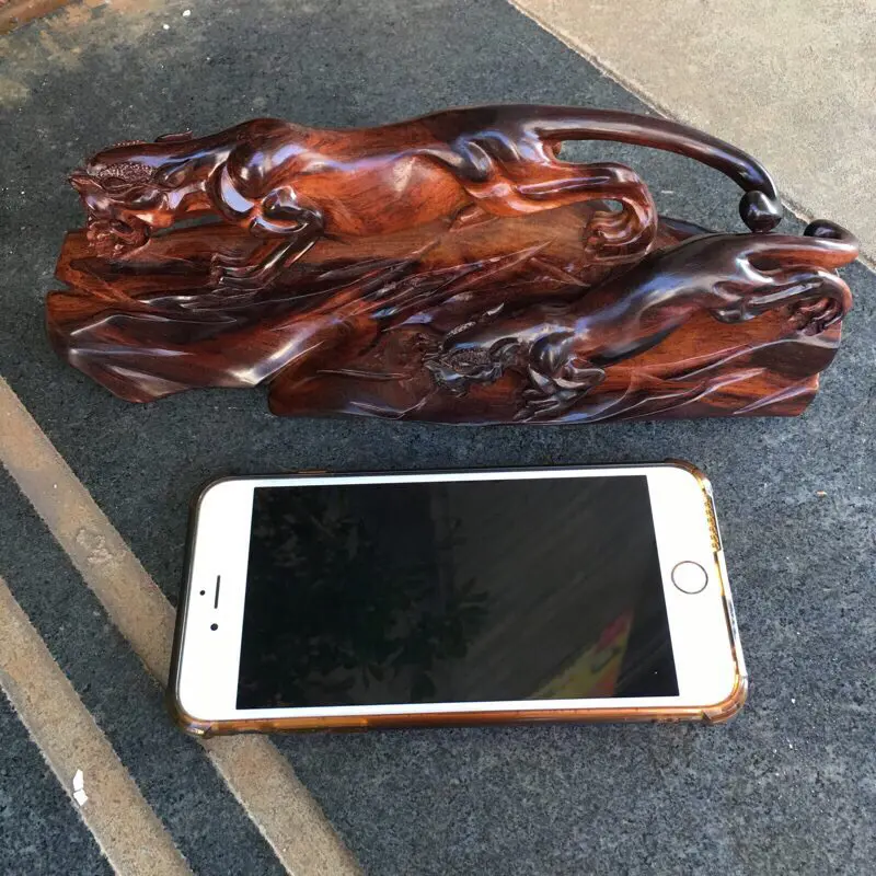 【海南黄花梨 紫油梨喜报连连、一带一路爆发摆件 纹理清晰自然 雕工精湛 镂空设计简洁 底色干净 荧光十足 245mm 高70mm 宽80mm 重469.7g】图11