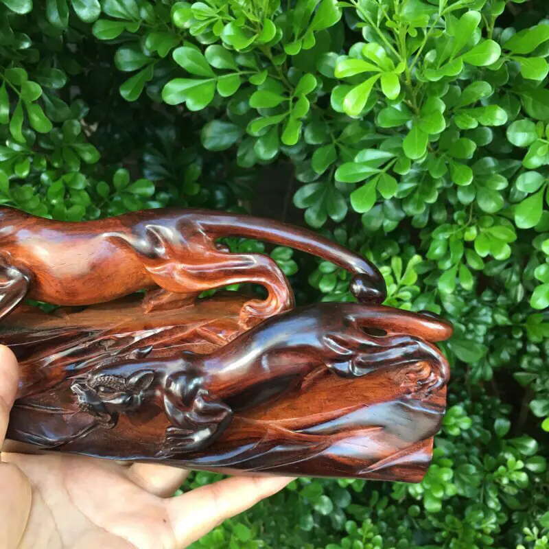 【海南黄花梨 紫油梨喜报连连、一带一路爆发摆件 纹理清晰自然 雕工精湛 镂空设计简洁 底色干净 荧光十足 245mm 高70mm 宽80mm 重469.7g】图2