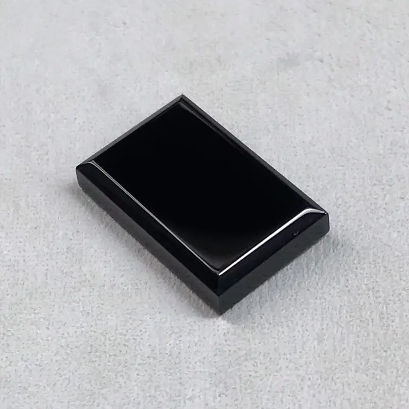 【墨翠【戒面】完美无裂纹,细腻干净,黑度极黑,性价比高,雕工精湛,打灯透绿】图3