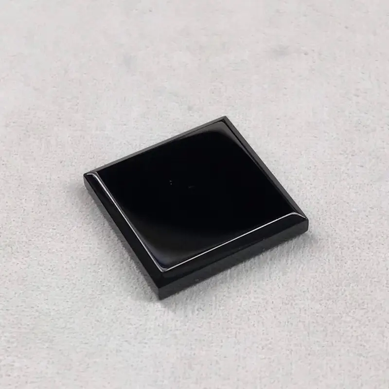 【墨翠【戒面】完美无裂纹,细腻干净,黑度极黑,性价比高,雕工精湛,打灯透绿】图4