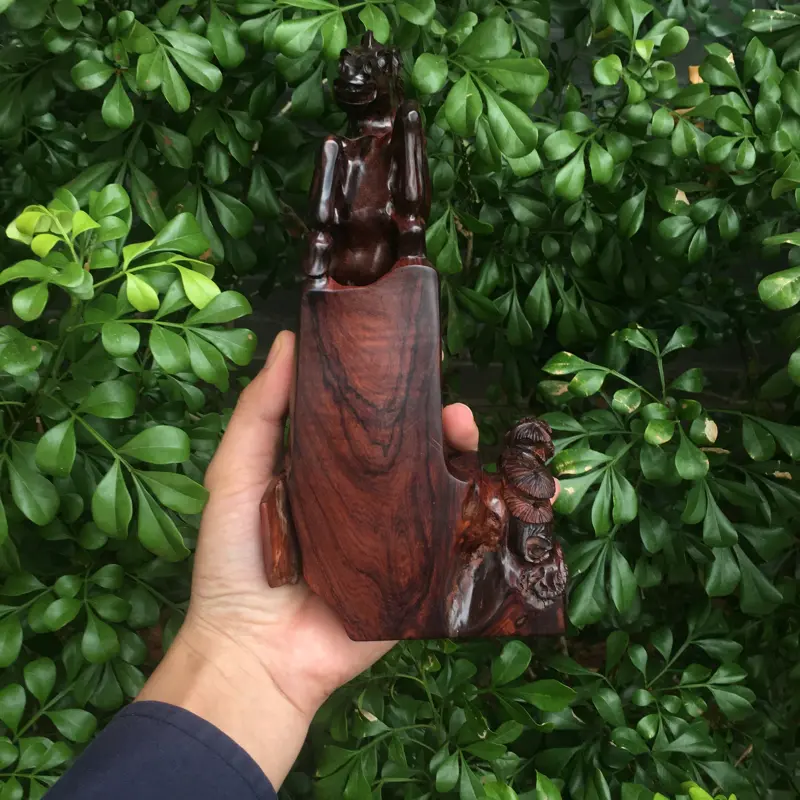 【海南黄花梨精品紫油梨摆件(马上成功),镂空精雕,名师精雕,高油高密,纹理清晰,色泽均匀,把玩收藏送礼首选品,长:220mm,宽:103mm,克重:454.2克,值得推荐】图5