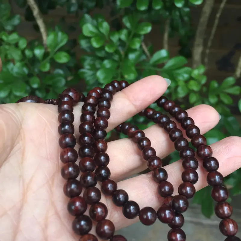 【海南黄花梨老油梨0.6/108颗精美念珠,好材质,颗颗精选细选,无瑕疵,克重15g】图10