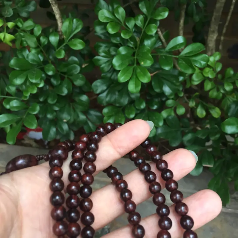 【海南黄花梨老油梨0.6/108颗精美念珠,好材质,颗颗精选细选,无瑕疵,克重15g】图8