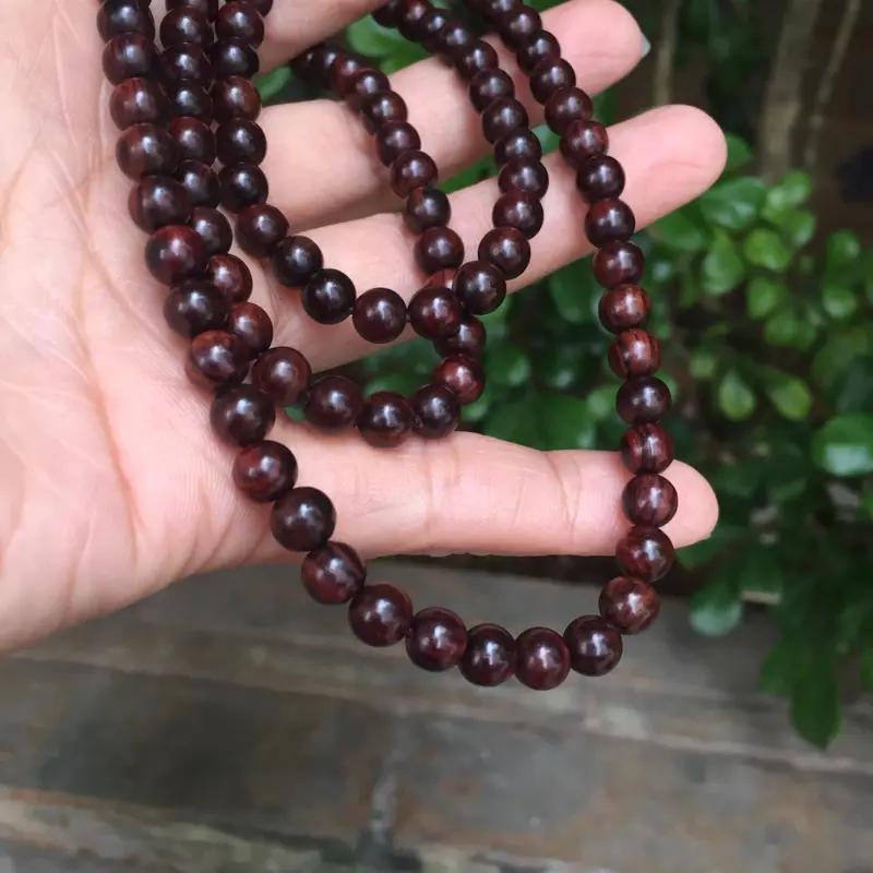 【海南黄花梨老油梨0.6/108颗精美念珠,好材质,颗颗精选细选,无瑕疵,克重15g】图6