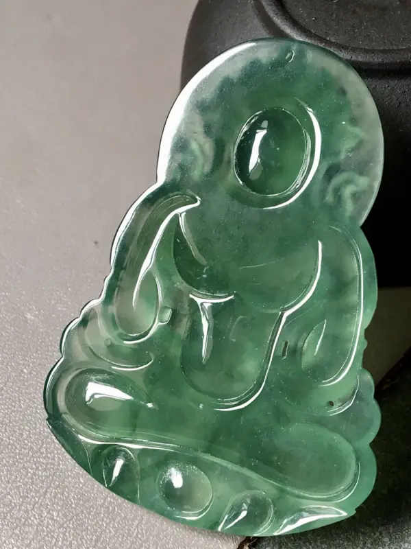 【冰种底色度母。完美。水头足。裸石尺寸52/37/6###】图6