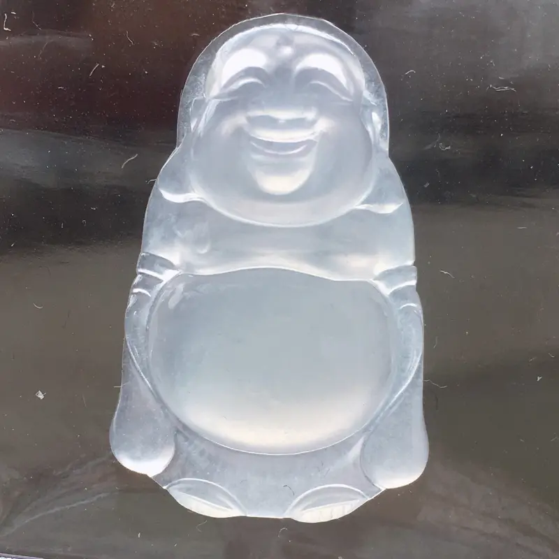 【自然光实拍,缅甸a货翡翠,冰种佛公,种好水润,饱满,玉质细腻,漂亮,品相佳,有孔可直接佩戴,】图8