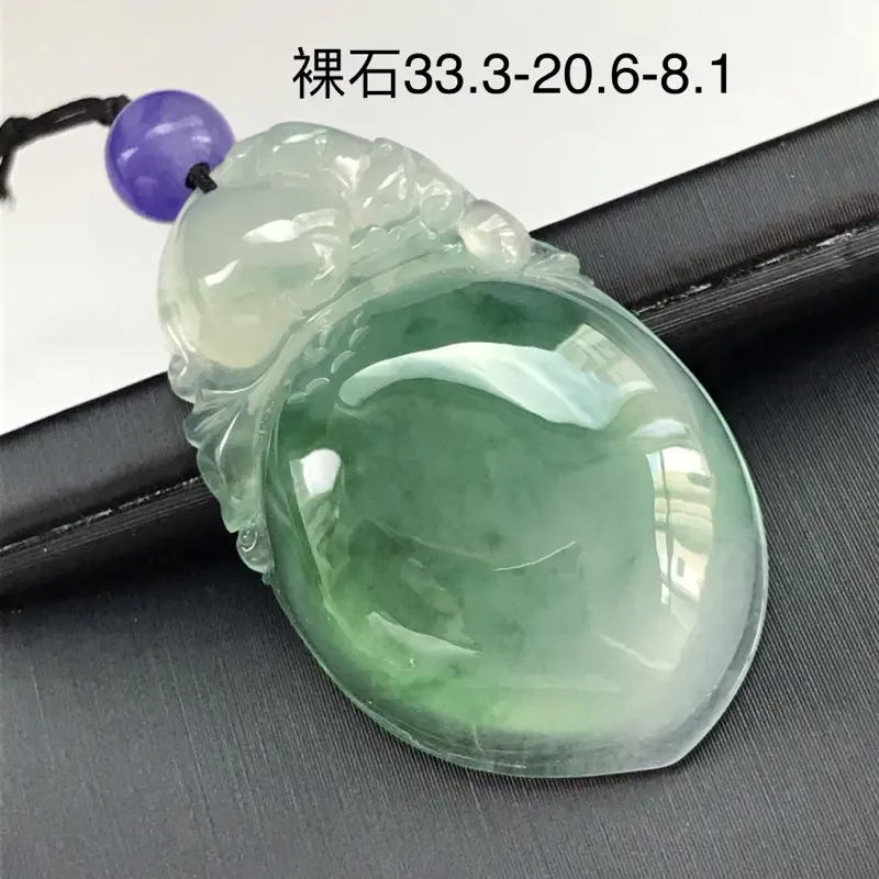 【天然翡翠A货,配珠不是翡翠,冰种飘花灵猴献桃,色泽鲜艳,料子细腻,冰透水润,款式精美,性价比高】图8