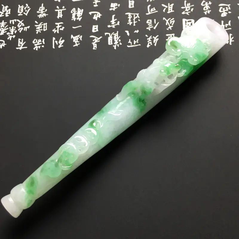 【糯种带色烟嘴 尺寸108-14-15.5毫米 水润细腻 雕工精细】图2