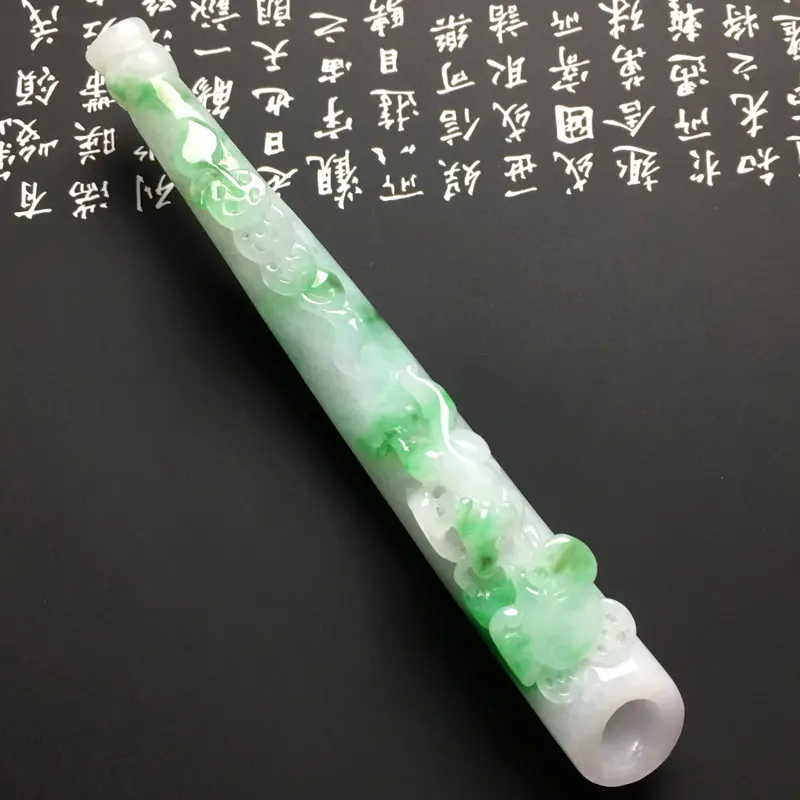 【糯种带色烟嘴 尺寸108-14-15.5毫米 水润细腻 雕工精细】图3