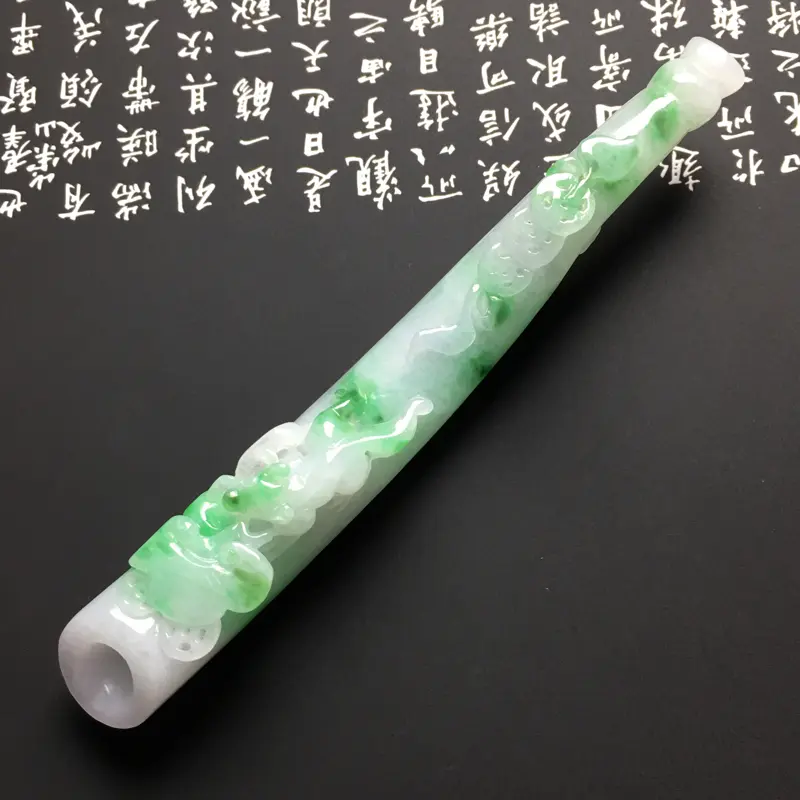 【糯种带色烟嘴 尺寸108-14-15.5毫米 水润细腻 雕工精细】图4