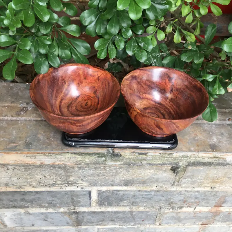 【海南黄花梨精品西部油梨(黄金铁饭碗),一木两器,水波纹,山水纹,大紫线纹理,色泽均匀,自用盘玩收藏品,规格:长宽105mm,高:56mm,克重:86克,规格:长宽:104mm,高:54mm,克重:86.5克。】图9
