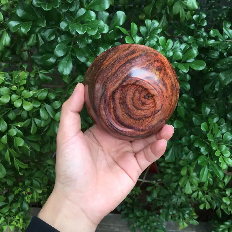【海南黄花梨精品西部油梨(黄金铁饭碗),一木两器,水波纹,山水纹,大紫线纹理,色泽均匀,自用盘玩收藏品,规格:长宽105mm,高:56mm,克重:86克,规格:长宽:104mm,高:54mm,克重:86.5克。】图8