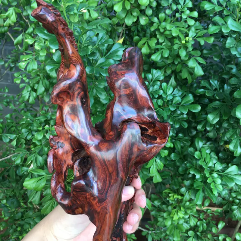 【海南黄花梨精品油梨瘤疤摆件( 锦上开花)大师亲工精雕,工艺精湛,瘤疤纹,水波纹,山水纹,火焰纹,纹理清晰,黄金虎皮纹,色泽均匀,家里办公室摆放也是一道风景线,把玩收藏品,规格:高:460mm,宽:160mm,克重:780克,值得推荐##**】图7