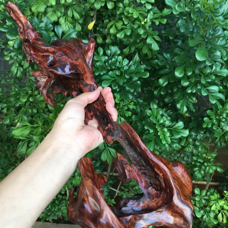 【海南黄花梨精品油梨瘤疤摆件( 锦上开花)大师亲工精雕,工艺精湛,瘤疤纹,水波纹,山水纹,火焰纹,纹理清晰,黄金虎皮纹,色泽均匀,家里办公室摆放也是一道风景线,把玩收藏品,规格:高:460mm,宽:160mm,克重:780克,值得推荐##**】图9
