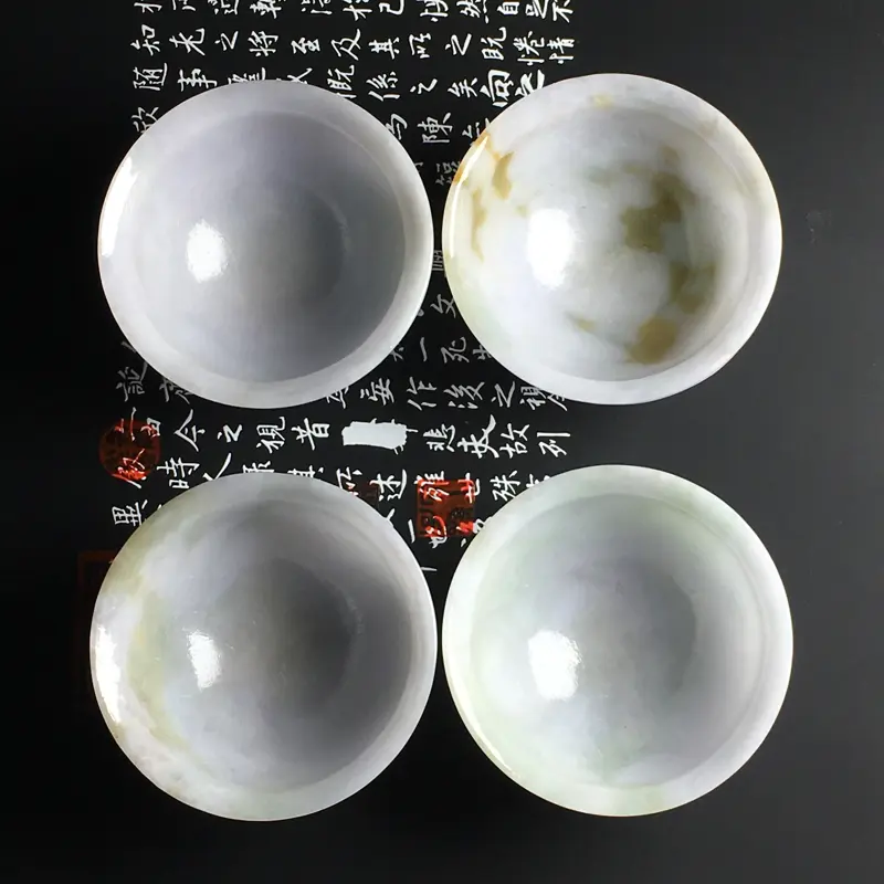 糯种茶​杯摆‌件 单‎件‎茶杯‎尺寸​56-28毫​米​ 玉质水润