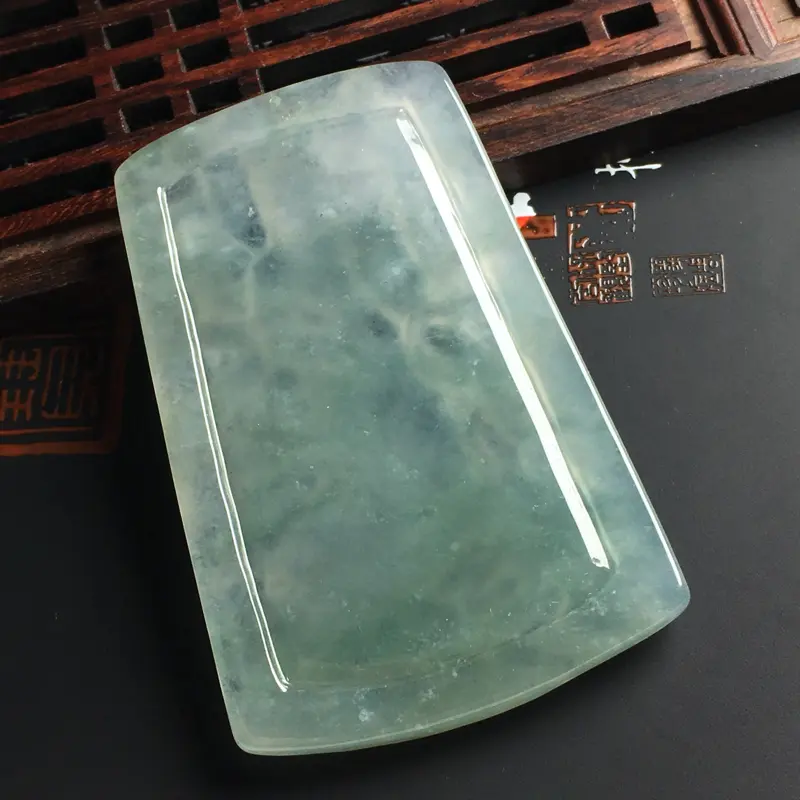 【冰糯种晴底乘龙观音吊坠 尺寸66-43-6毫米 水润通透 雕工精致】图7