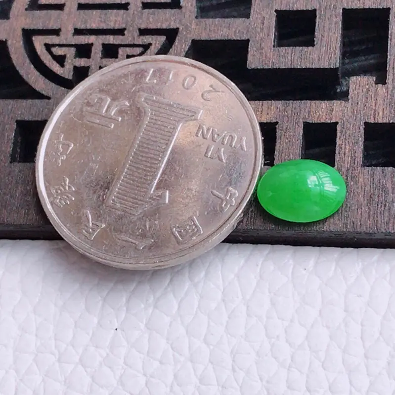 【z阳绿福气戒面可镶嵌,尺寸:9/6.6/3.7mm,天然翡翠A货】图8