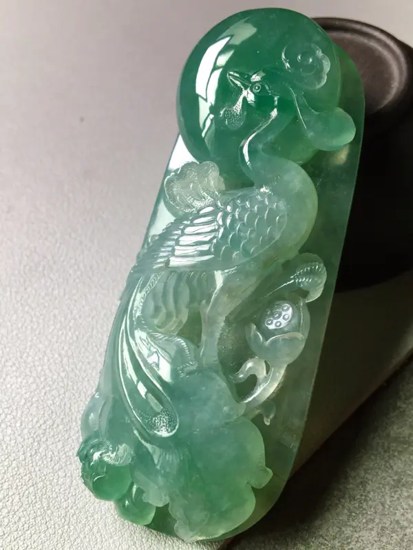 【满绿凤凰,完美,水头足,厚装大件,性价比高,实物更好看,裸石尺寸77.2/32.5/14】图4