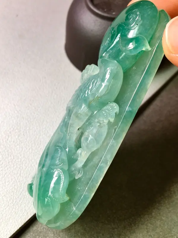 【满绿凤凰,完美,水头足,厚装大件,性价比高,实物更好看,裸石尺寸77.2/32.5/14】图6
