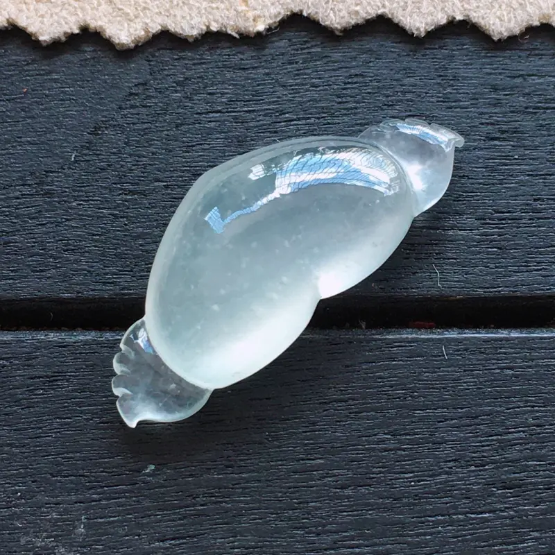 【自然光实拍,缅甸a货翡翠,冰种木那天使之翼,种好通透,起荧光,晶莹剔透,水润饱满,镶嵌效果美美哒】图4