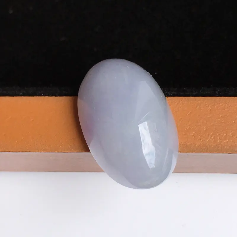 缅甸老坑翡翠A货紫罗兰福气蛋面可镶嵌，尺寸21.3-13.9-8.7mm