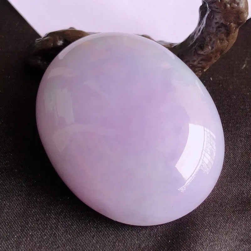 天然a货翡翠紫罗兰大裸石蛋面（镶嵌件），玉质细腻，种水足