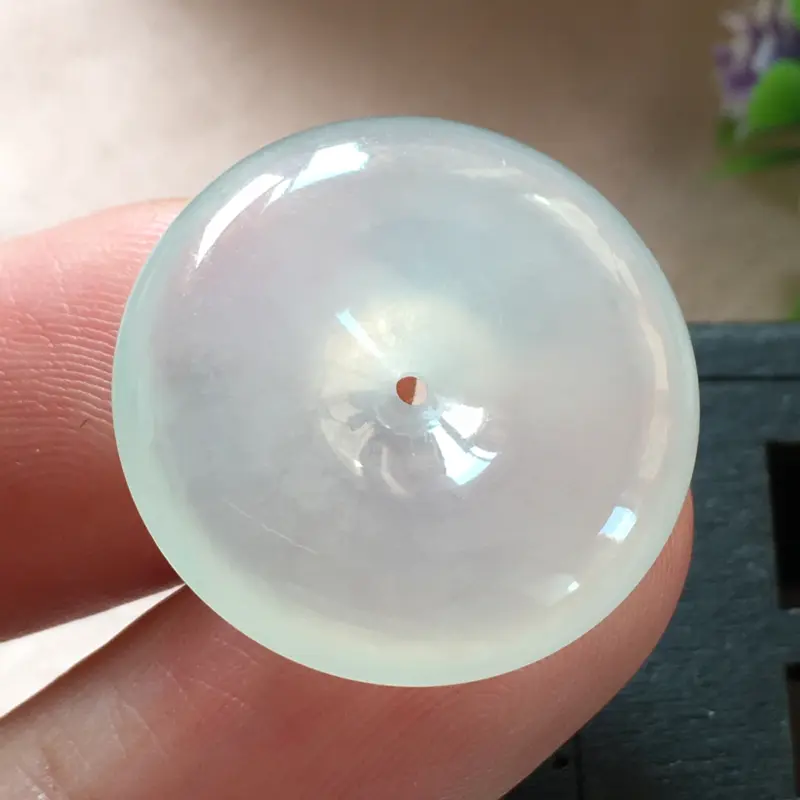 【好漂亮的老种木那冰平安扣项坠,平安吉祥,尺寸23.0*5.7mm,简约美👍耐看,非常大气,送礼或自留佳选,值得拥有】图4